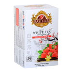 Ceai alb, White Tea Strawberry Vanilla, 25 plicuri, Basilur, BASILUR TEA