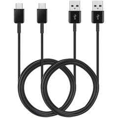 USB Male la USB-C Male, 1.5 m, Black pachet cu 2 bucati, Samsung USB Male la USB-C Male, 1.5 m, Black pachet cu 2 bucati, Samsung