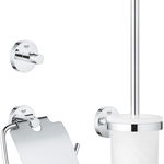 Set 3 accesorii baie Grohe Essentials City 3-in-1 crom, Grohe