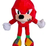 Jucarie de Plus Sonic Knuckles Echidna, cu Snur si Ventuza, 28 cm, Rosu