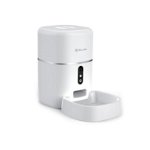 Dispenser hrana animale WiFi Smart, Camera UltraHD, 4L, Alb, Tellur