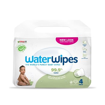 Servetele Umede Biodegradabile Water Wipes Soapberry, 4 pachete x 60 buc, 240 buc, Water Wipes