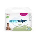 Servetele Umede Biodegradabile Water Wipes Soapberry, 4 pachete x 60 buc, 240 buc, Water Wipes