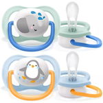 Avent Ultra Air, suzetă, silicon, ortodontic, animale, SCF080/05, 0-6 luni, 2 bucăți , Philips Avent