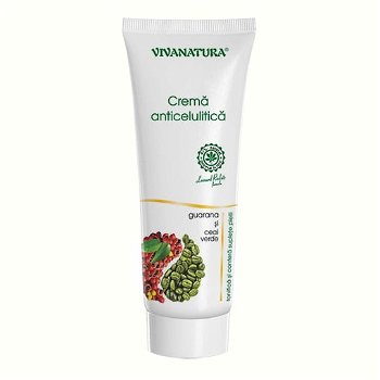 Crema anticelulitica VivaNatura cu guarana si ceai verde 250 ml, VivaNatura