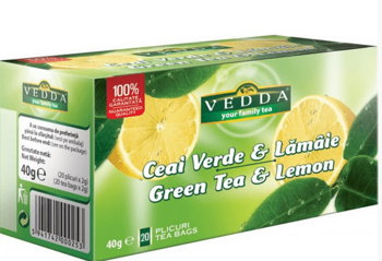 Ceai verde&lamaie Vedda 20 plicuri x 2g, Vedda