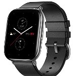 Ceas smartwatch Amazfit Zepp E, 188 mAh, Bluetooth 5.0, Display patrat, Polar Black, Amazfit