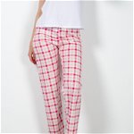 Pantaloni de pijama din bumbac cu imprimeu 23MUR13009, FARA BRAND