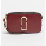 Marc Jacobs, Geanta crossbody de piele cu aspect colorblock, Rosu inchis