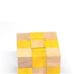 Puzzle logic din lemn: Maro + crem