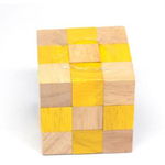 Puzzle logic din lemn: Maro + crem