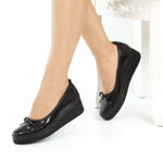 Pantofi dama din piele naturala Castilia negru, 