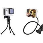 Set Suport Telefon Flexibil Metalic si Trepied Premium pentru Telefon, Camera Foto, Video, GoPro, Original Deals