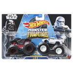 Monster Truck Set 2 masini scara 1 64 Darth Vader si Stormtrooper, Hot Wheels