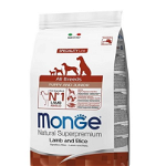 MONGE Puppy hrană uscată pentru cățeluși, cu miel și orez 800 g, MONGE