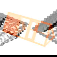 PawHut Cusca din Lemn de Brad pentru Iepuri, Habitat Exterior/Interior, 118x50x45 cm, Ușă cu Blocare, Maro | Aosom Romania, PawHut