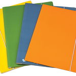 Mapa din carton plastifiat, A4, cu elastic, roz