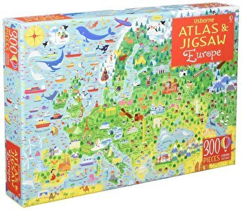 Usborne Atlas and Jigsaw Europe (Usborne Book and Jigsaw)