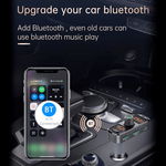 Modulator FM Car Kit auto bluetooth 5.0, dual USB, QC 3.0, Type C PD, cititor card TF, Jack 3.5mm AUX, Dual display, preluare apel, MP3 Player, negru, krasscom