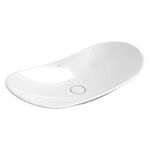 Lavoar pe blat alb lucios 81 cm, oval, Villeroy Boch My Nature, Villeroy & Boch