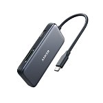 Adaptor Anker USB-C 5-in-1, 4K HDMI, 2xUSB-A, microSD, SD Card Reader, Negru, 1