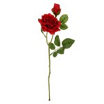 Floare artificială Trandafir roșu, 46 cm, 
