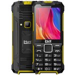 Telefon mobil iHunt i1 3G 2020, Ecran TFT 2.8", 2MP, Radio FM, Bluetooth, Lanterna, 3G, Dual Sim (Negru/Galben)