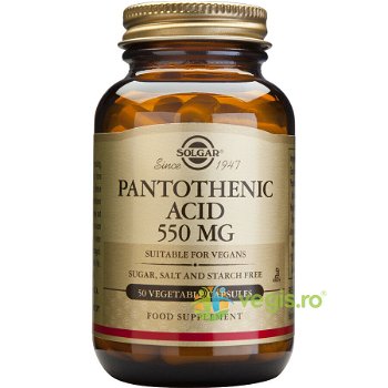Pantothenic acid 550mg 50 capsule vegetale