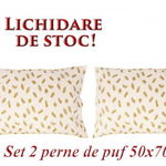 Set 2 Perne din puf de gasca 50 x 70 cm, antialergica, din materiale naturale, Util OnlineDcm SRL