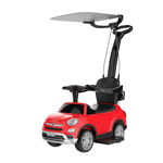 Ride on cu maner parental si copertina Chipolino Fiat 500 Red, Chipolino