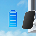 Panou Solar EZVIZ Charging Panel Model E pentru Camera de supraveghere cu baterie, port USB Type-C, Alb, EZVIZ