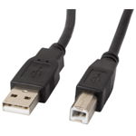 CABLU USB-A(M)->USB-B(M) 2.0 1,8M LANBERG, NEGRU, LANBERG