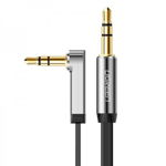Cablu Audio Aux Jack La Jack 3.5mm Ugreen 0.5M Lungime Silver, 1 x Cap 90 Grade