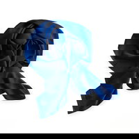 Esarfa dama, tip batic, forma patrata, uni, subtire, Silk Soft Touch, Electric Blue, 70x70cm, Albastru