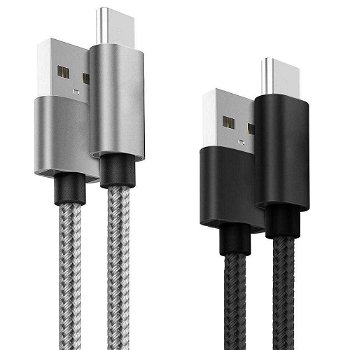 Set Cabluri de date Lemontti USB Type-C 5V1A 0.5m si 1m impletitura Nylon