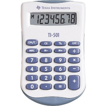 Calculator birou TI-501 - The mini-lifestyle calculator to carry anywhere, Texas Instruments