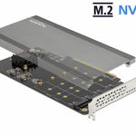 PCI Express cu 4 x slot NVMe M.2 interne cu radiator si ventilator - Bifurcare, Delock 90050, Delock