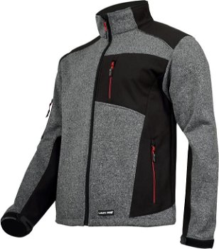 Jacheta elastica tip pulover, componente reflectorizante, impermeabila, 4 buzunare, marime M, Gri/Negru, Lahti Pro