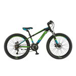 Bicicleta Copii Polar Alaska - 24 Inch, Negru-Verde-Albastru, Polar