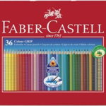 Creioane colorate, 36culori/set, Grip Faber-Castell, Faber-Castell