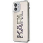 Husa de protectie Karl Lagerfeld Liquid Glitter Multi Mirror pentru Apple iPhone 12 mini, Argintiu