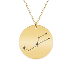 Colier argint 925 placat cu aur galben 24K personalizat cu constelatii - Taur, BijuBOX