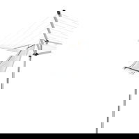 Uscator de rufe rotativ cu 3 brate, Brabantia, Essential Metallic, 30 m capacitate de uscare, 3 brate, otel, gri, Brabantia