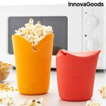 Aparat pentru popcorn din silicon pliabil Popbox InnovaGoods 2 piese, silicon, InnovaGoods