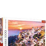 Puzzle 1000 piese - Sunset Over Santorini | Trefl, Trefl