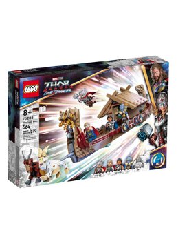 Jucarie 76208 Marvel Super Heroes the Goat Boat Construction Toy (Avengers Set with Viking Ship, Minifigures and Stormbreaker), LEGO