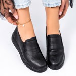 Pantofi Casual, culoare Negru, material Piele ecologica - cod: P11540, Gloss