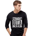Bluza barbati neagra - Straight Outta Balta Alba, L