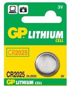 Baterie, GP, Litiu, Argintiu, CR2025