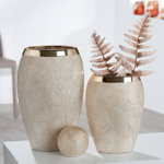 Vaza Cascade, Ceramica, Auriu, 20x27x8.5 cm, GILDE